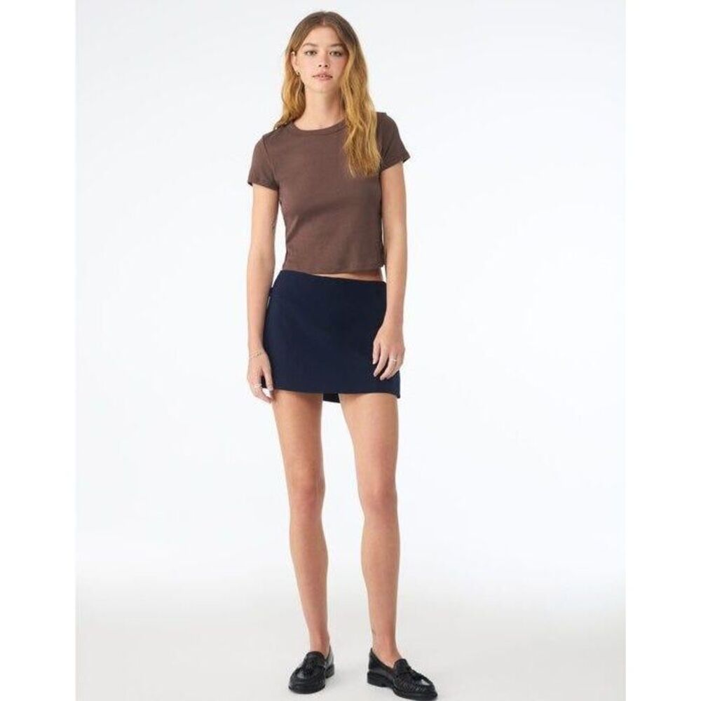 Womens/Ladies Baby Micro-Rib T-Shirt / Cocoa